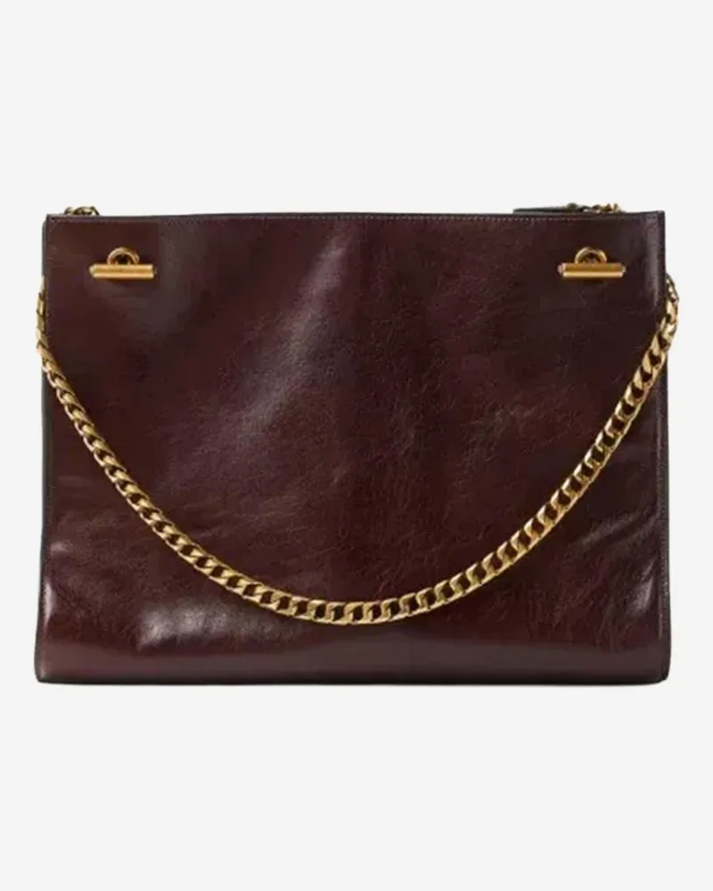 Versace Women's Shoulder Bag Cabine Leather Brown Brown