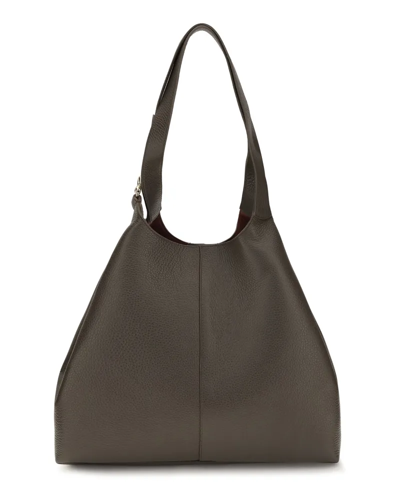 Coccinelle Women's Tote Bag C-Easy Taupe Leather Calf Shoulder Taupe