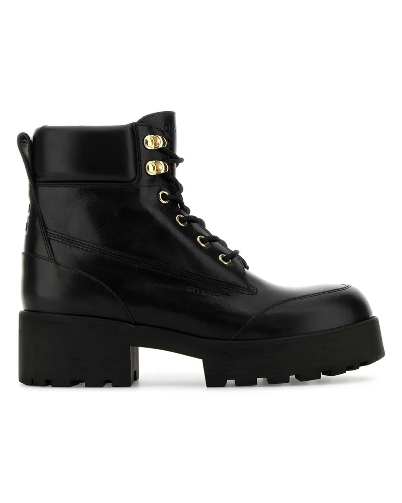 Givenchy Chunky Platform Lace-Up Boot — Black Black