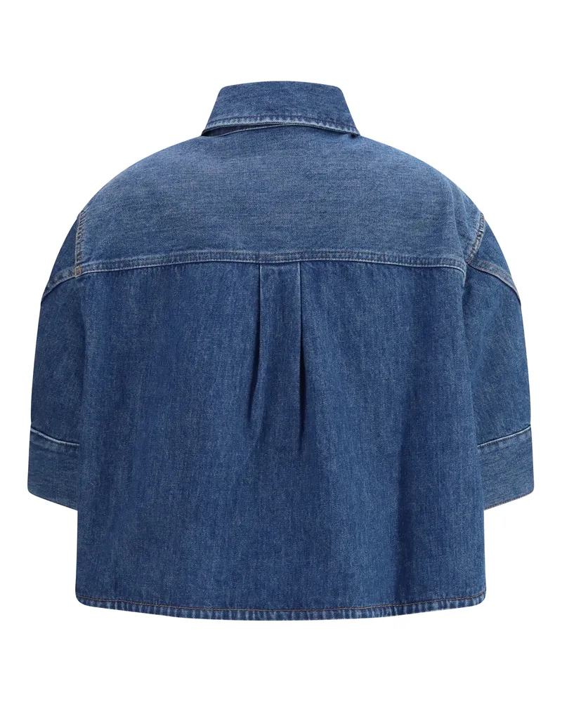 Givenchy Women's Denim Shirt Medium Blue Cotton Blue