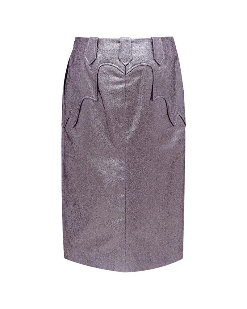 Tom Ford Women Purple Polyamide Midi Skirt Purple