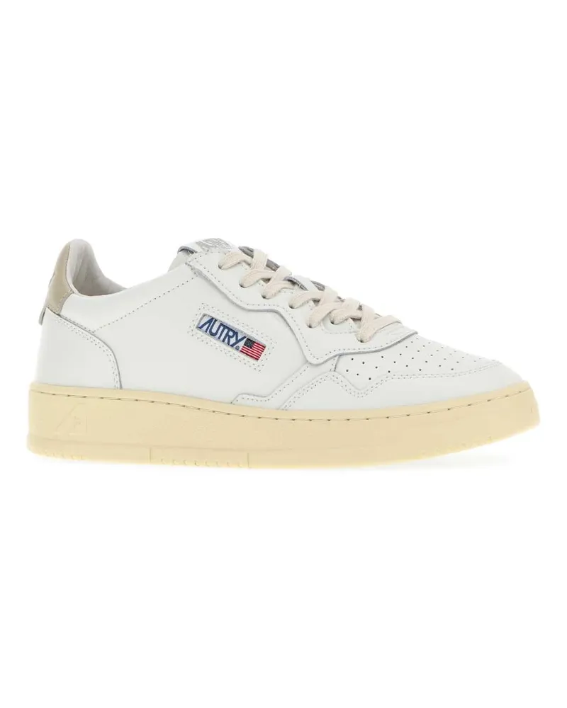 AUTRY Men's White Leather Medalist Sneakers Leatleatwhtfeather White