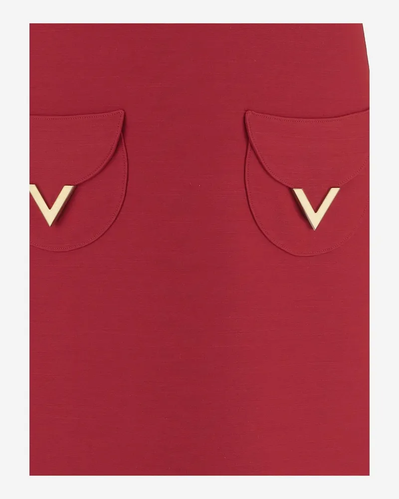 Valentino Garavani Women's Wool And Silk Dress Red Virgin Red
