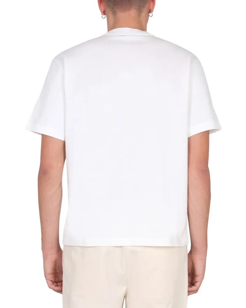 SUNNEI Logo-Patch Cotton T-shirt — White White