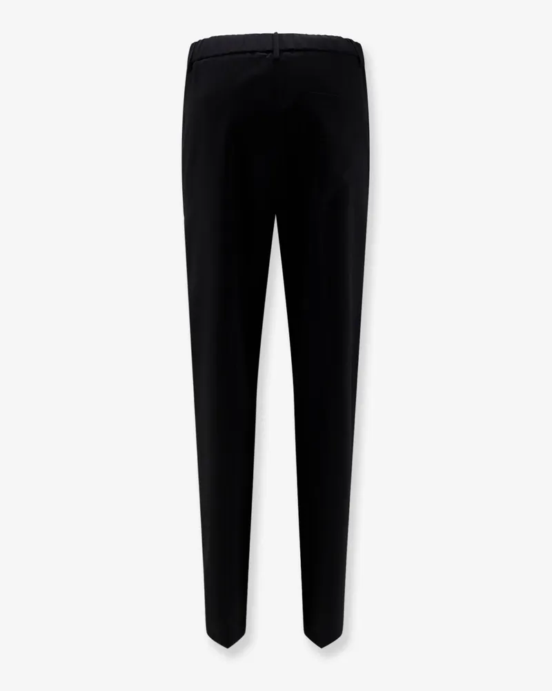 ALYSI Women's Trousers Cigarette Virgin Wool Black Black
