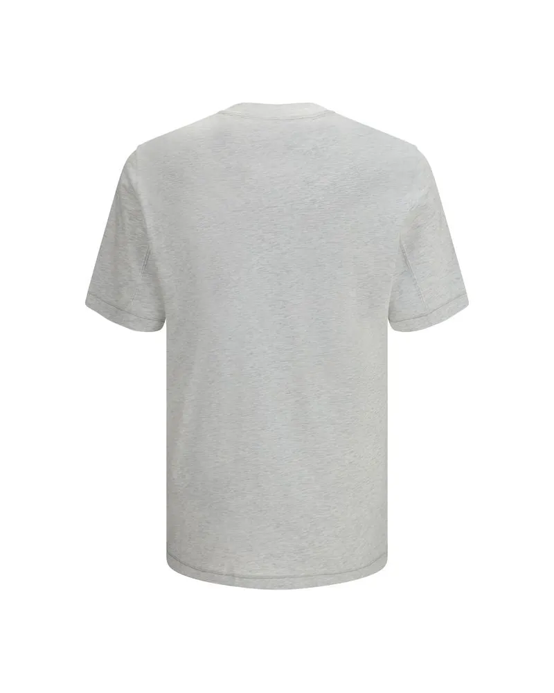 Brunello Cucinelli Men's Gray Cotton T-Shirt Gray