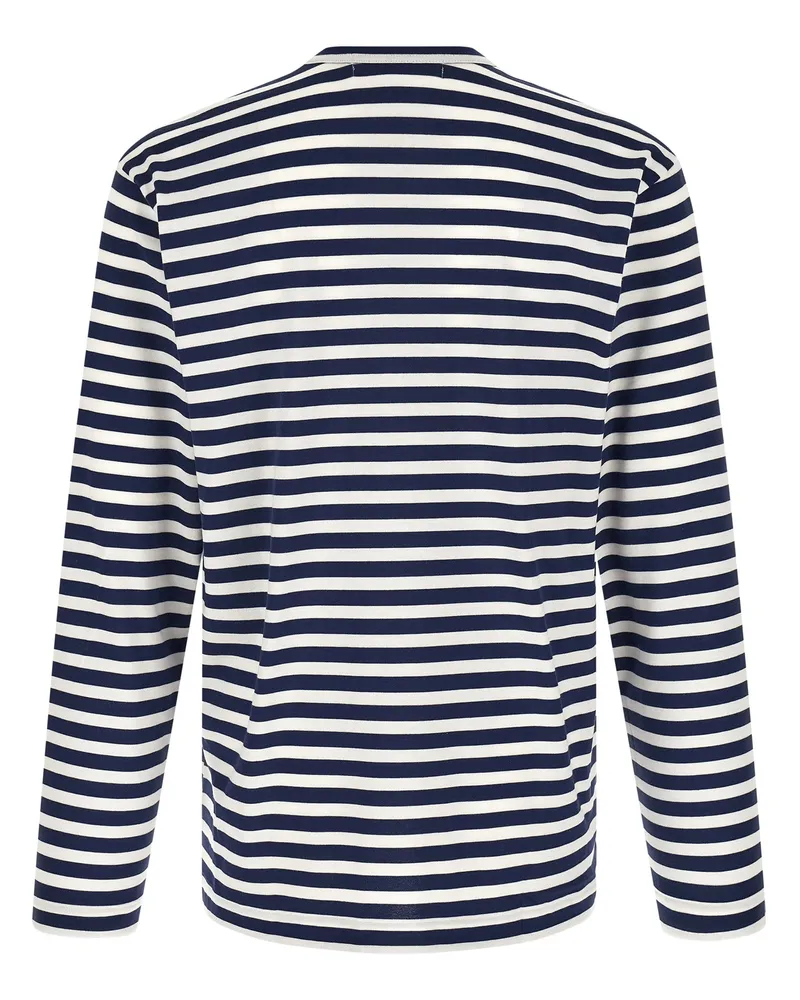 Comme des Garçons Striped Cotton T-Shirt — Navy Navy