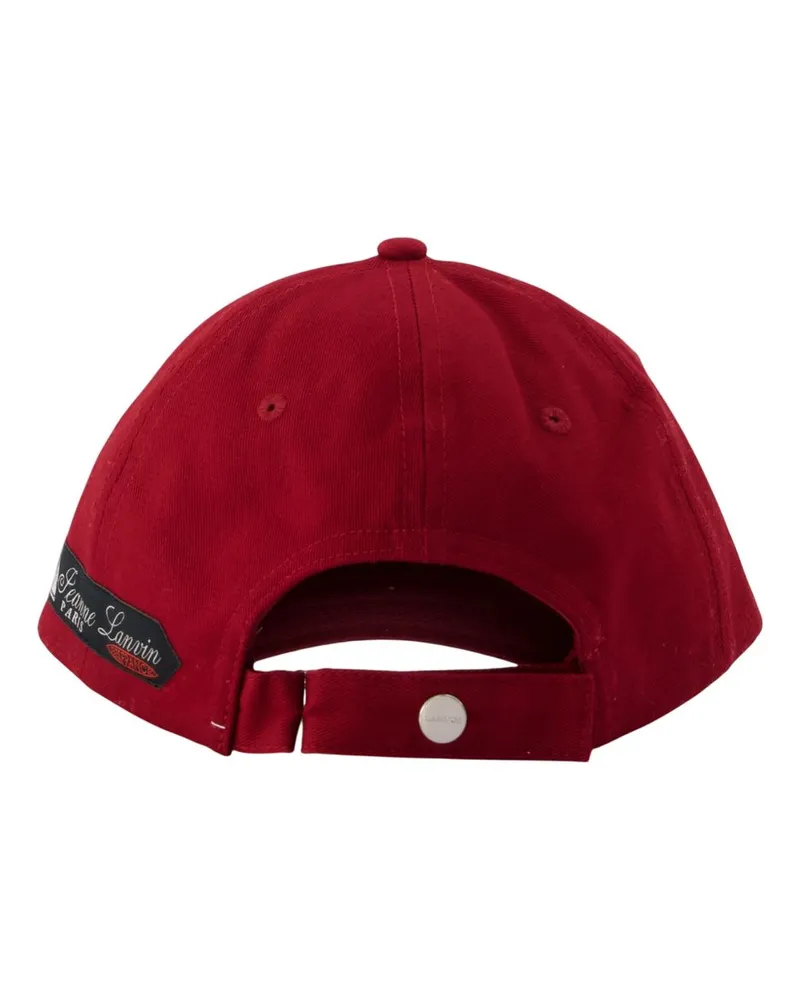 Lanvin Unisex Etiquette Cap -  Cotton Red Accessories Hats Red