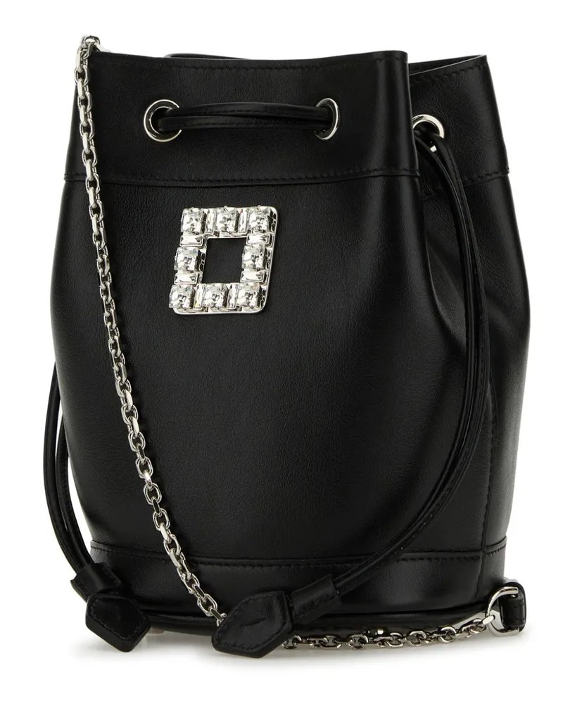 Roger Vivier Women's Tres Vivier Daisy Aumoniere Cire Borse A Mano Bag Black