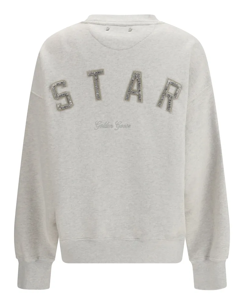 Golden Goose Women Unisex Star Sweatshirt Cotton Vintage Gray Melange Sweatshirts Sweater Gray