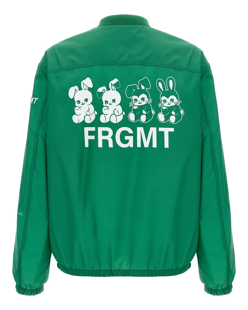 Moncler Men's Bicolor Polyamide Bomber Clothing Green