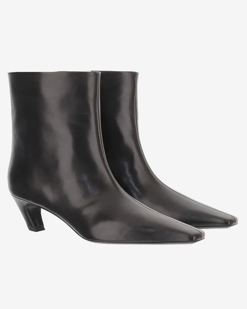 KHAITE Women's Ankle Boots Arizona Black Leather Upper: Leather; Sole Black