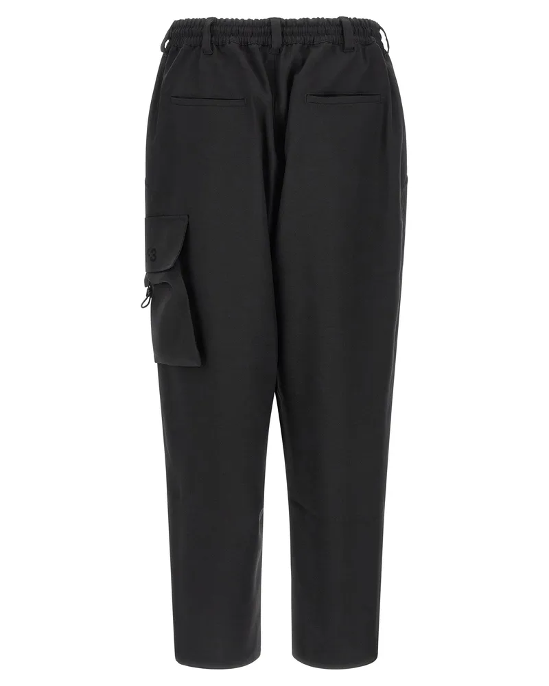 Y-3 Sport Uniform Cargo Pants — Black Black