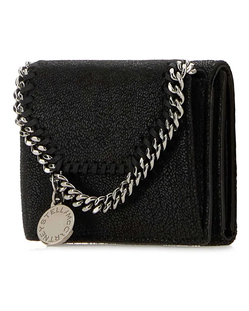 Stella McCartney Chain-Trimmed Fabric Wallet — Black Black