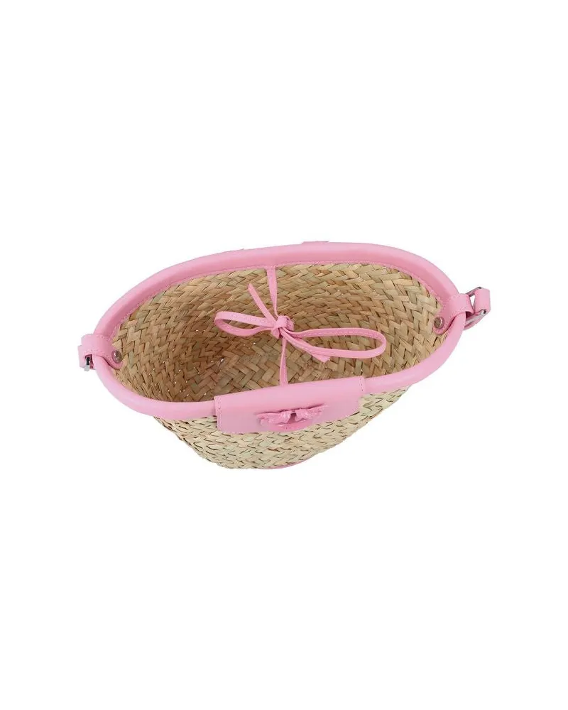 Pinko Women's Beach Bag Natural-Pink Cowhide Other Pink