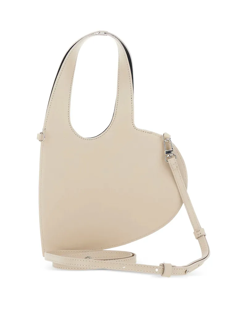 COPERNI Heart-Shaped Calf Leather Shoulder Bag — Beige Beige