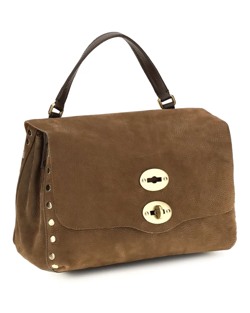 Zanellato Women's Postina Jones Caiman Bag Brown Tartufo Di Norcia Shoulder Brown