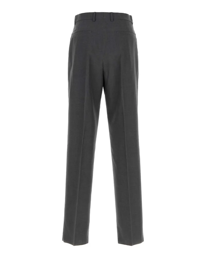 Jil Sander J21ka0316j40249 004 Stonegrey Exterior: Virgin Wool Pantaloni Trousers Gray
