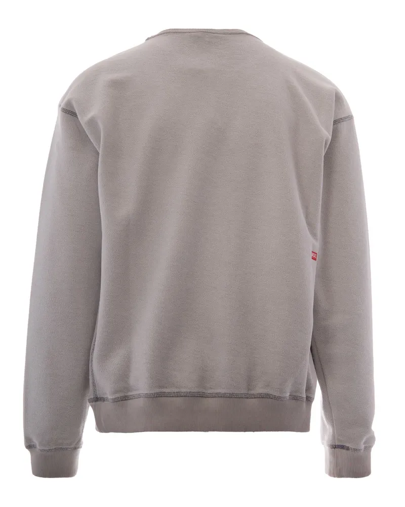 Diesel Men Crewneck Sweatshirt Aron Medium-White Main: Polyester Sweatshirts Medium/white Sweater 
