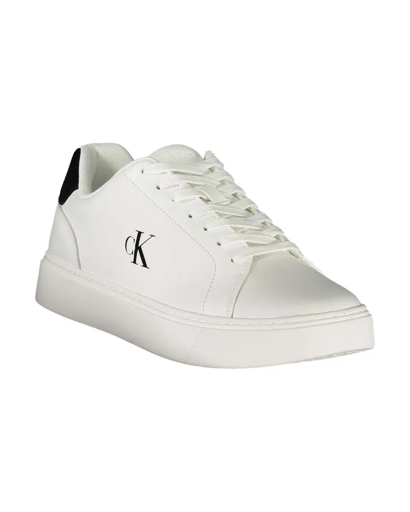 Calvin Klein Lace-up Logo Sneaker — White White