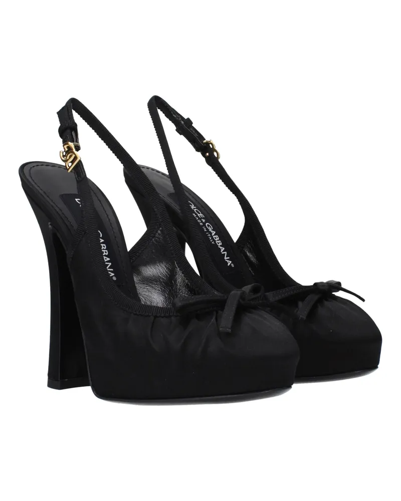 Dolce & Gabbana Women's Black Satin High Heel Pumps Black