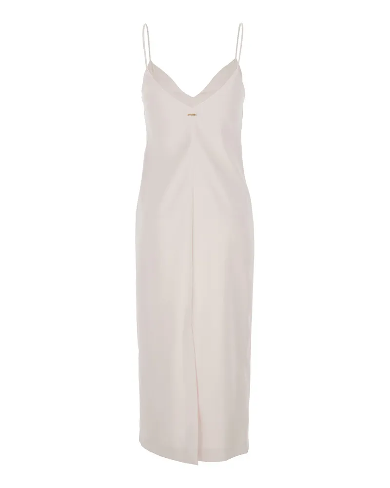 Twin-Set Women's Long Sleeveless Dress Pink Polyester Pink