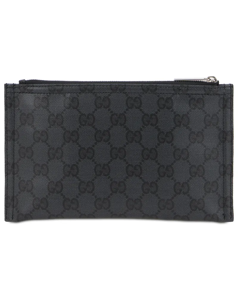 Gucci Monogram Canvas Card Case — Black Black