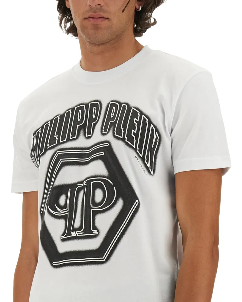 Philipp Plein Logo Print T-Shirt — White White