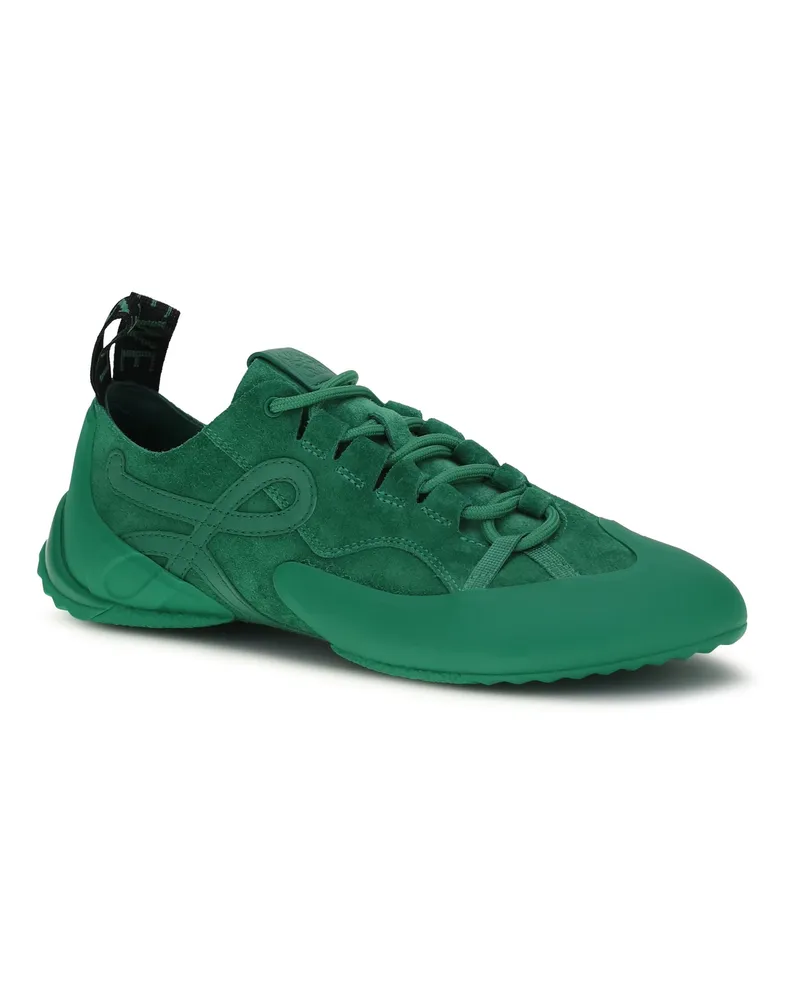 Loewe Women's Sneakers Grip Jungle Green Suede Upper: Calf Trainers 