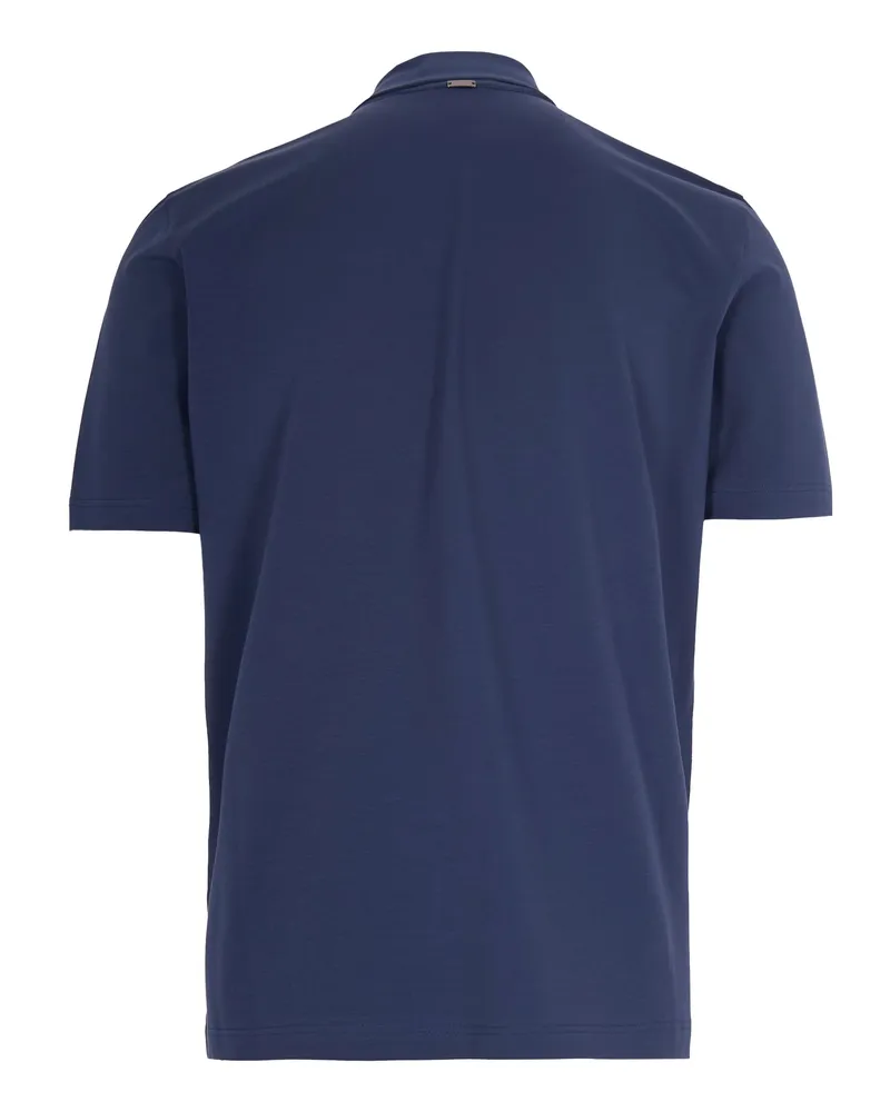 Herno Stretch Jersey Polo Shirt — Navy Navy