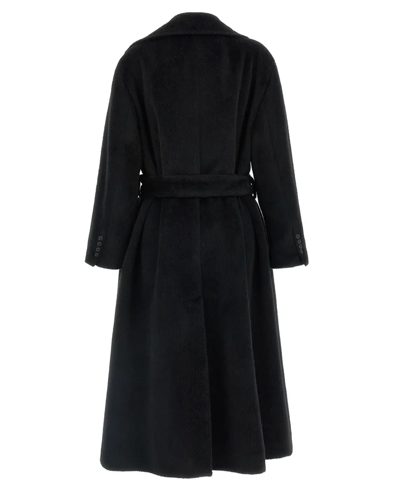 Dolce & Gabbana Virgin Wool Blend Robe-Style Coat — Black Black