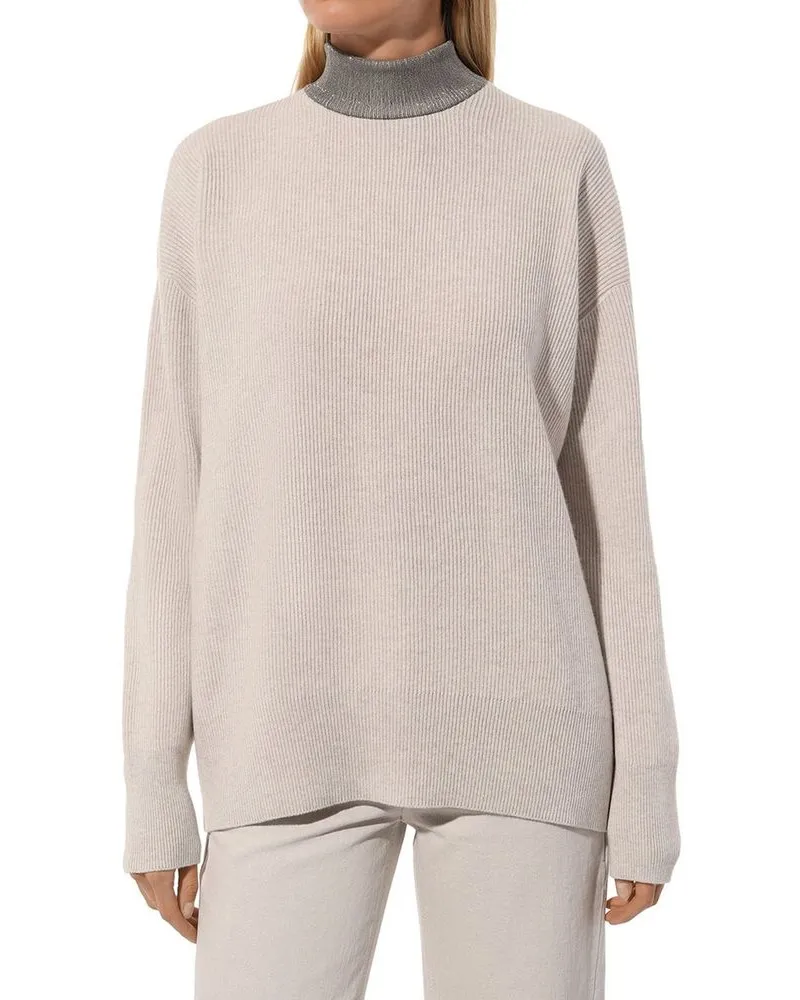 Brunello Cucinelli Women's Beige Cashmere Sweater Clothing Beige