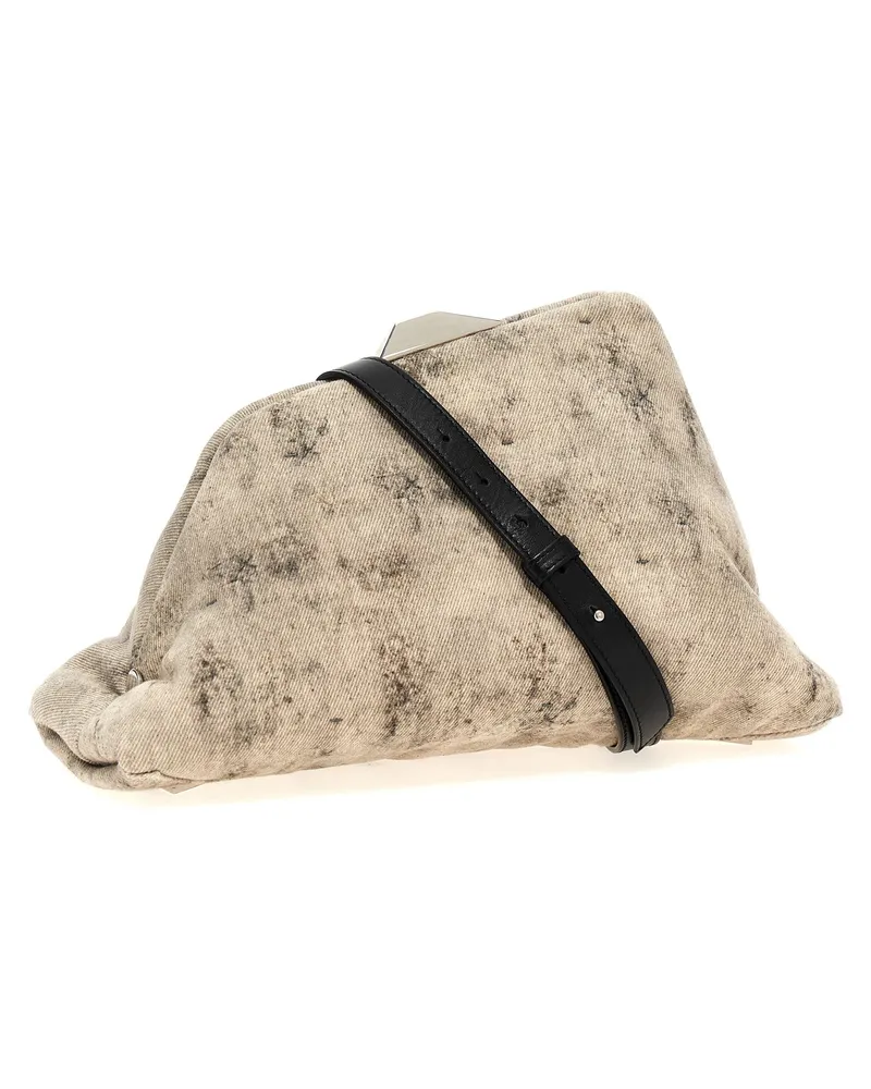 ATTICO Quilted Nappa Leather Clutch — Beige Beige