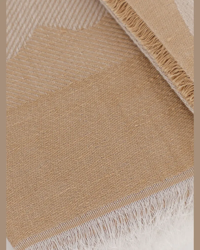 Max Mara Women's Scarf Modal-Linen Cotton Beige Scarfs Beige