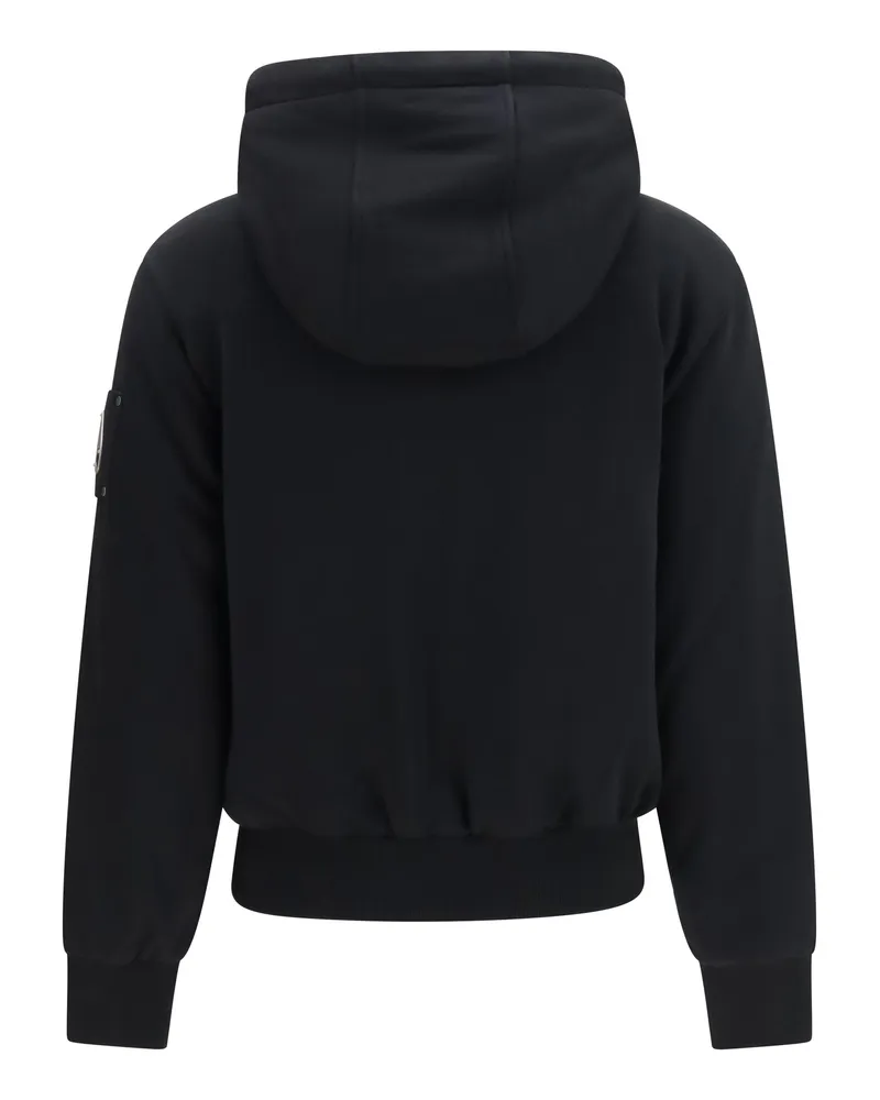 Moose Knuckles Women's Hooded Jacket Bunny Black Black-Black Outer: Cotton Sweatshirts Black/black Sweater Black