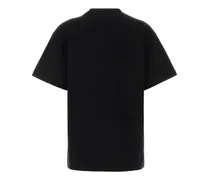 Women's Black Cotton T-Shirt Blackmix Fabric