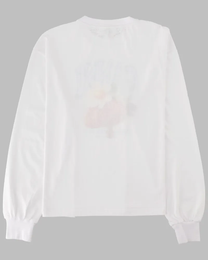 Ganni Strawberry Print Organic Cotton T-Shirt — White White
