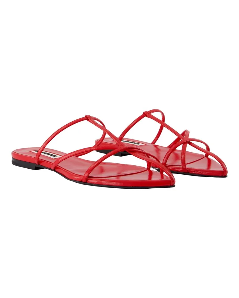 Jil Sander Women's Sandals -  Leather Red Goatskin Shoes Flat-Shoes Red