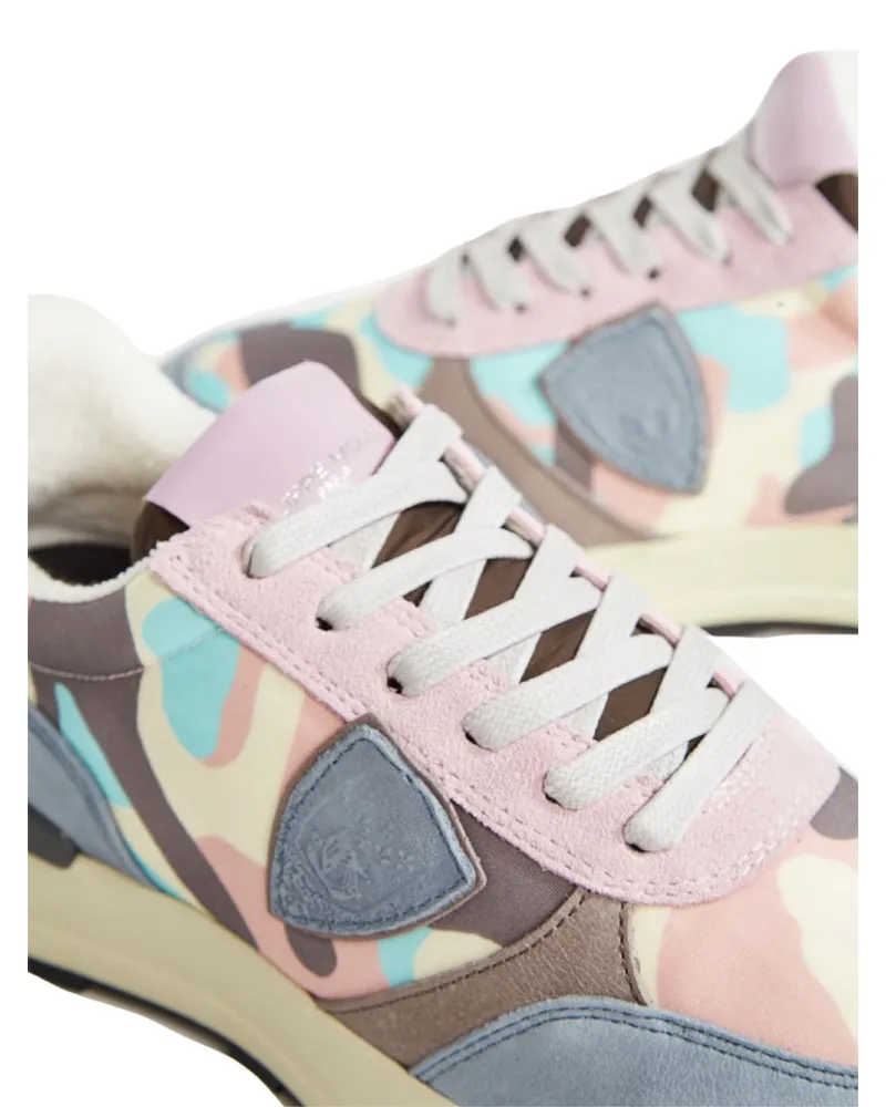 Philippe Model Women's Antibes Low Camouflage Sneakers Multiple Colors Shoes Multicolor