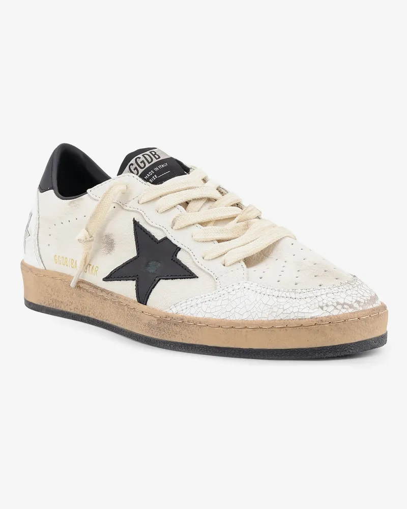 Golden Goose Men's Leather Sneakers Ball Star White Trainers White