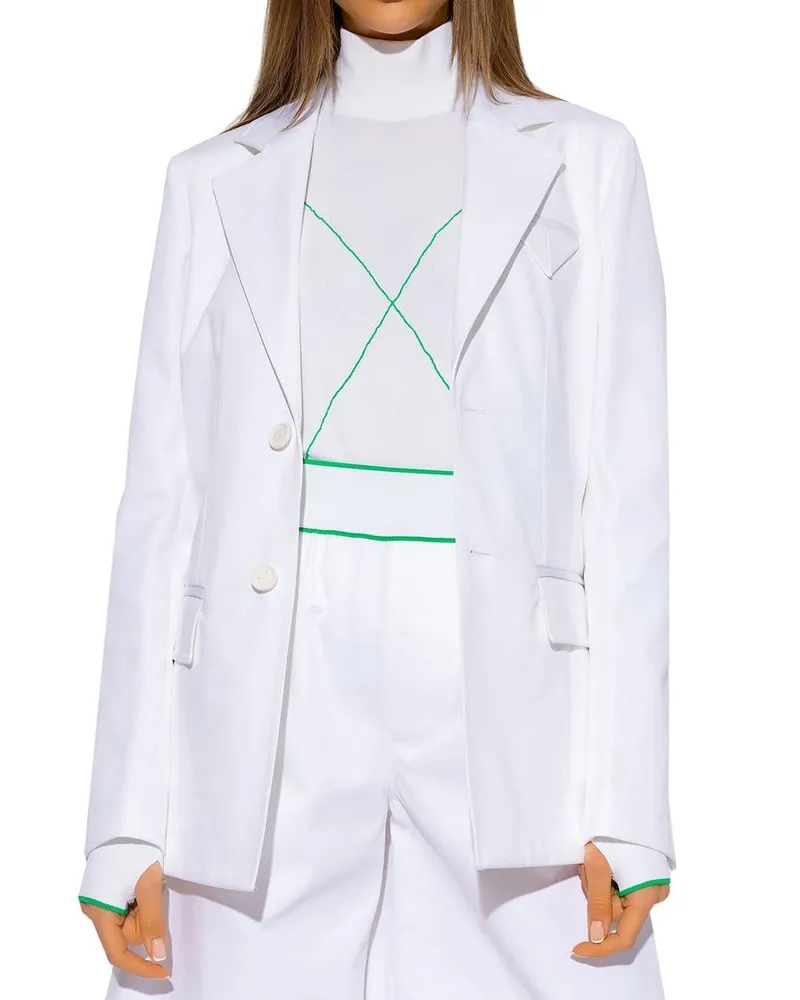 Bottega Veneta Women's White Cotton Blazer Clothing White
