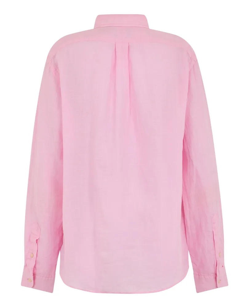 Ralph Lauren Men's Long-Sleeve Linen Shirt Pink Pink