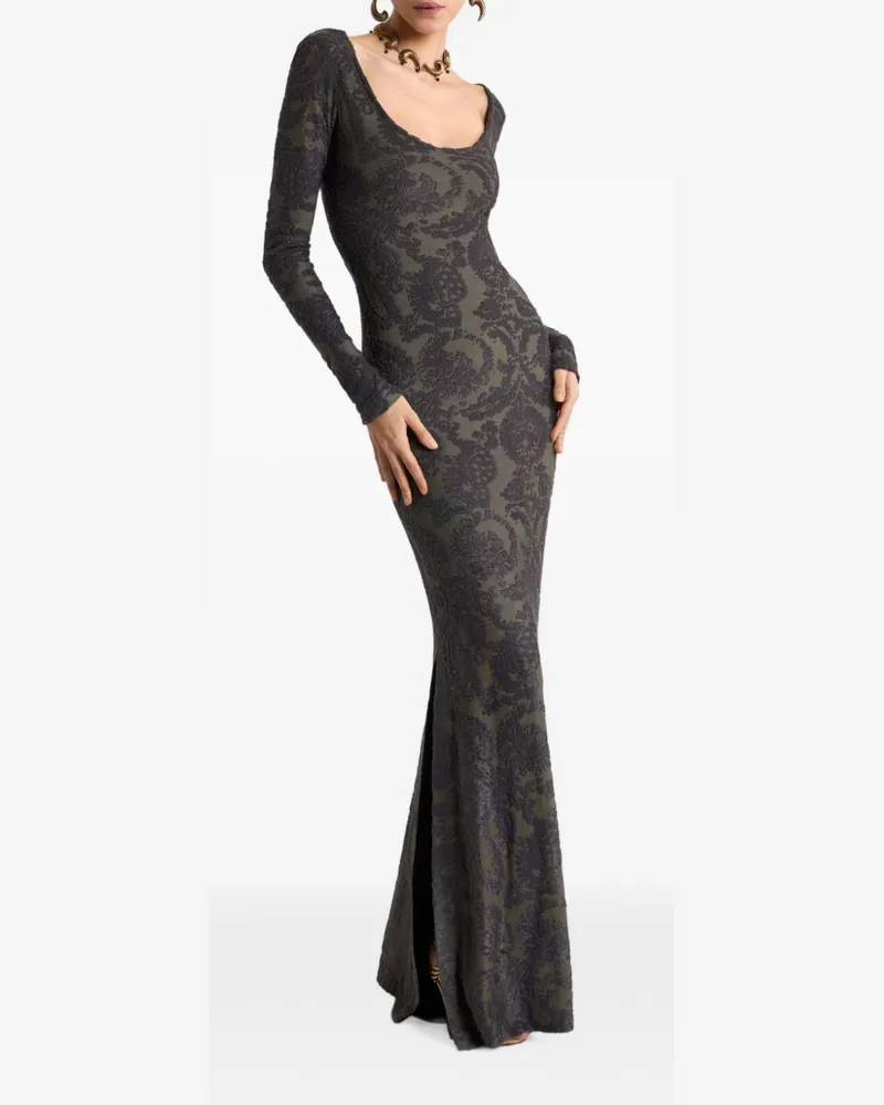 Etro Paisley Jacquard Dress — Green Green