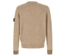 Crew Neck Alpaca & Virgin Wool Sweater — Beige