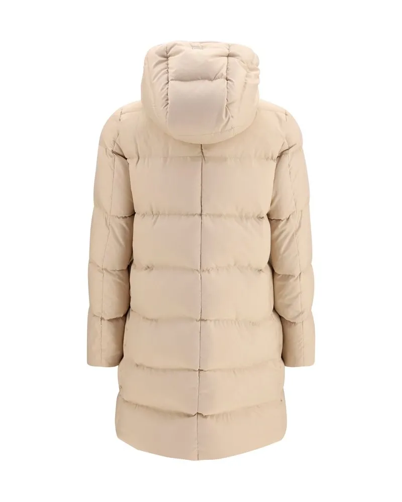 Herno Women's Beige Polyester Full-Length Jacket Clothing Beige