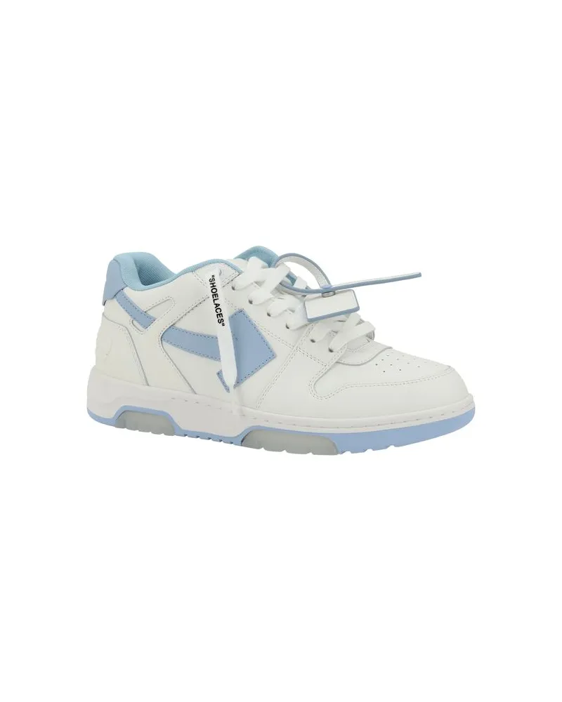 OFF-WHITE Men's White Calf Leather Bos Taurus Athletic Sneakers White