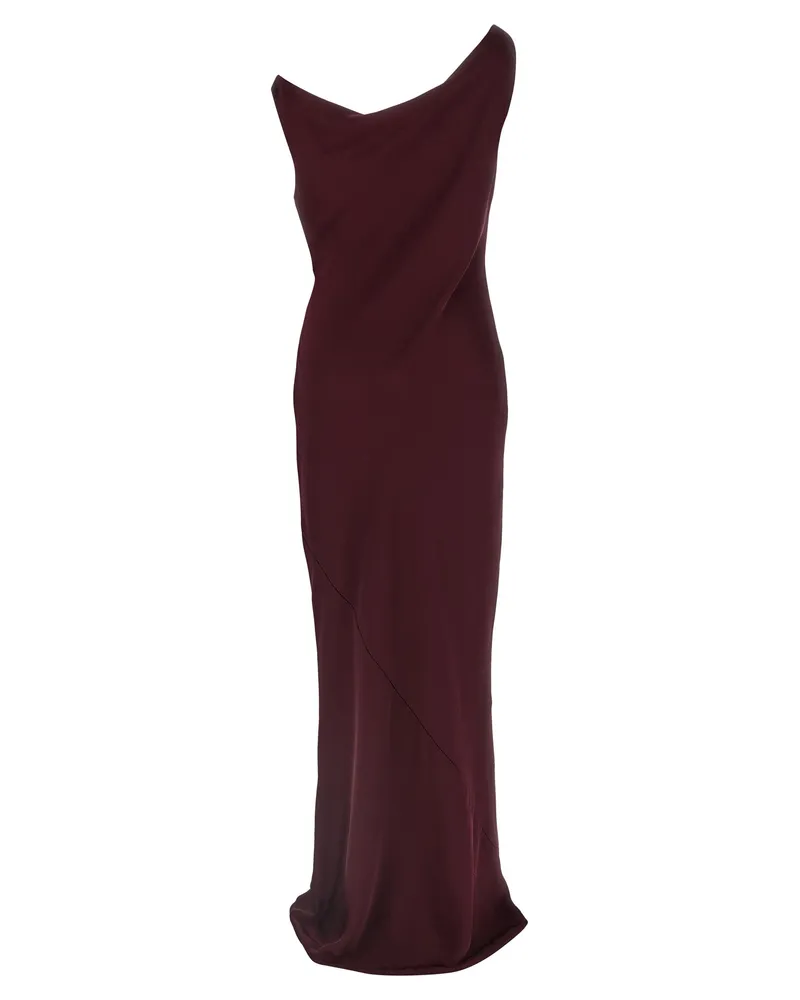 Norma Kamali Women's Bordeaux Polyester Long Dress Bordeaux