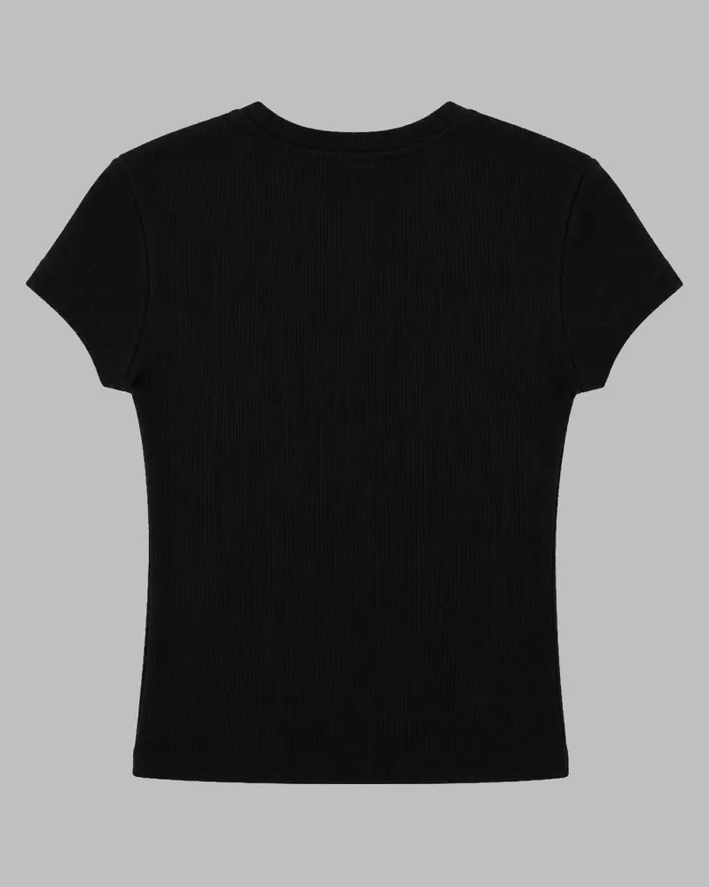 Vivienne Westwood Logo-Embroidered Cropped Viscose T-Shirt — Black Black