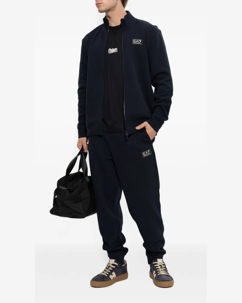 Emporio Armani Logo-Print Polo Shirt — Black Black