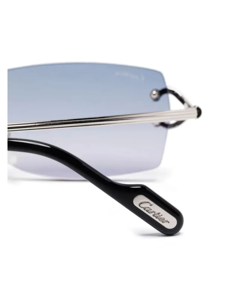 Cartier CT0550S Rimless Metal Sunglasses — Silver Silver